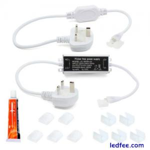 Flicker Free Power Plug/End Cap/Mounting Bracket/Glue For AC 220V LED COB Strips