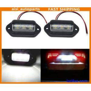 2PCS 6LED License Plate Lights Bulb Lamp Plastic Accessories For Car Truck SUV
