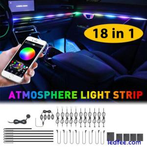 LED Car Interior Accessories Floor Decorative Atmosphere Strip Lamp Lights 18in1