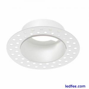 SAXBY Shieldeco White Fixed Trimless Bezel Round / Square Downlight Accessory  