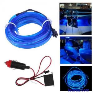 200cm LED Car Interior Atmosphere Decorative Wire Strip Light Blue Accessories D