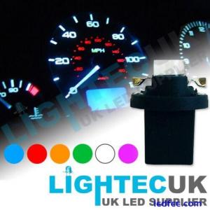 Lightec 12v 509T Car LED B8.5D T5 Dashboard Speedo Twist Lock Dash Bulbs UK