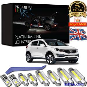 KIA Sportage 3 SL LED Interior Premium Kit 7 SMD Bulbs Pure White Error Free