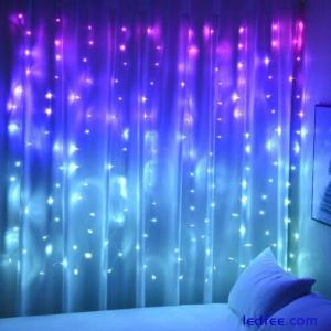 Curtain Lights Hanging Fairy Lights for Girls Bedroom Wall Tapestry Unicorn Mer