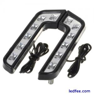 2x 6 LED L Car Accessories Driving Fog Lamp DC12V DRL Daytime Running Light