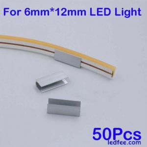50Pcs 6*12mm LED Neon Light 2.5cm Channel Mounting Holder Clips Aluminum Rail