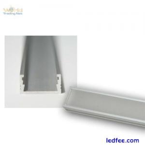 1m LED Aluminium-Profil POLARUS-MIKRO 14x7mm ALU Leiste m Abdeckung OPAL Schiene