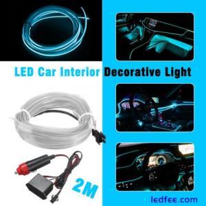 LED Auto Car Interior 12V Decor Atmosphere Wire Strip Accessories Light Lamp EOA