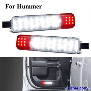 2pcs For GMC Chevy Accessories LED Red Door Panel Light Reflector Courtesy Lamp