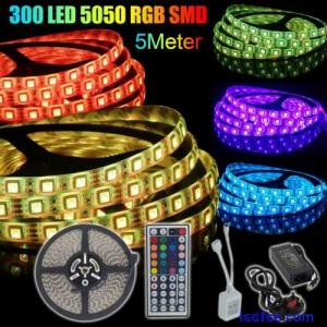 LED STRIP LIGHTS 5050 RGB COLOUR CHANGING TAPE UNDER CABINET KITCHEN TV USB led