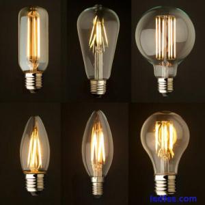 Industrial Dimmable LED Filament Light Bulbs Glass Candle Globe E14 E27 B15 B22
