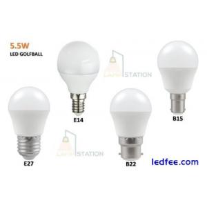 Bulb LED Golfball EnergySavingE14 E27 B15 B22 Lamp 5.5W Cool WarmWhite Daylight