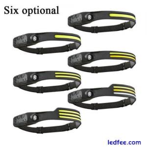 COB LED Headlamp USB Rechargea...