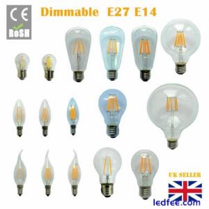 Dimmable E14 E27 B22 2/4/6/8W 12W Edison Retro Filament Light Lamp LED Bulb