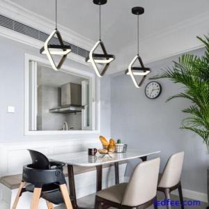 Black Pendant Light Bar Chandelier Lighting Kitchen LED Lamp Home Ceiling Lights