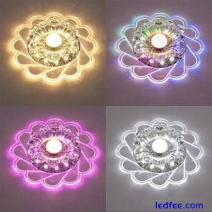 Plafonnier LED Crystal Ceiling Lights Flower Shape Light  Living Room