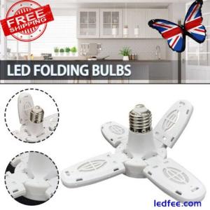 UK E27 LED Garage Light Bulb 28W Deformable Ceiling Fixture Lights Workshop Lamp