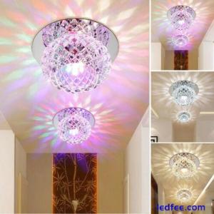 Modern Crystal LED Ceiling Light Fixture Aisle/Hallway Pendant Lamp Chandelier