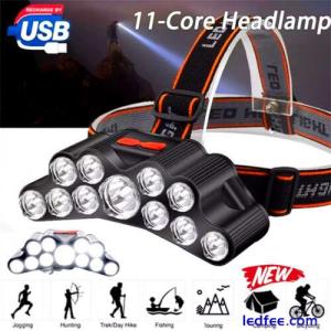 Super Bright USB Rechargeable COB Headlamp Waterproof LED Head Torch Headlight