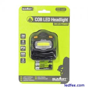 COB LED Head Torch Headlight 120 Lumens IP54 Camping Outdoor Emergency Headlamp