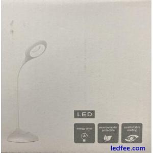 LED Desk  Lamp Reading Lamp Light With Adjustable Head White 5V USB Powered