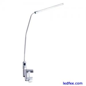 Lavish Home 41 inch Adjustable LED Clamp Desk Table Lamp Office Light, Silver