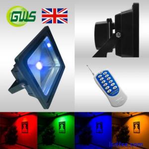 Colour Changing RGB LED Flood Light Red Green Blue Amber Magenta Multi Colour