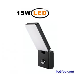 Energy saver LED Flood Wall Light PIR Infrared Motion Sensor Outdoor  15W, 4000K