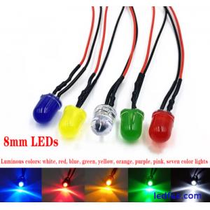 1pcs Round head 8mm Pre Wired LED light emitting diode beads flashing light