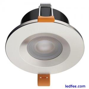 Fire Rated CCT LED Downlight IP65 Dimmable Chrome Spotlight Bathroom Ceiling
