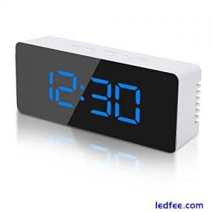 Mirror Alarm Clock, LED Digital Alarm Clock, Bedside Alarm Clock, Battery Mains