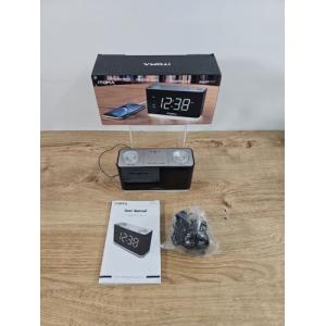 Alarm Clock Radio With Bluetooth USB Charging LED Display Dual Alarm Fast Dispat