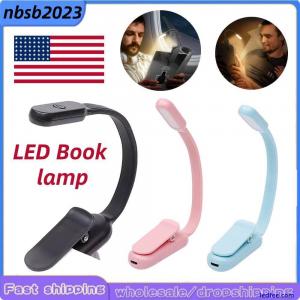 Clip-on LED Book lamp USB Rechargeable Light Night Desk Bedside Light Dimmable