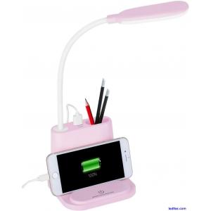 Night Light 2 Modes Touch Sensor LED Desk Lamp Eye-Caring Reading Table USB Port