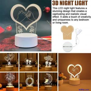 Desk LED Night Light Creative Bedroom Bedside Table Lamp Day gift N1K5
