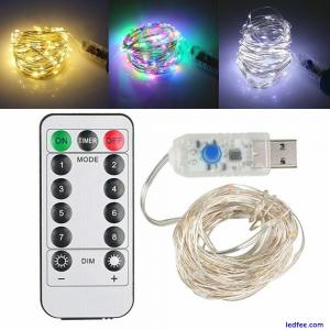 USB Plug In LED Fairy String Lights DIY Micro Copper Wire Decor Party Wall Decor