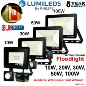 LED Floodlight Motion Sensor 10W-100W Security Outdoor PIR Flood Light Garden