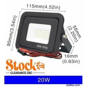 UK STOCK, 12volt DC Led Flood Light 20W Outdoor Floodlight Spotlight IP66.