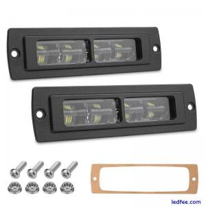 2x 7inch Flush Mount LED Work Light Bar Spot Flood Truck Offroad 4WD Fog Driving