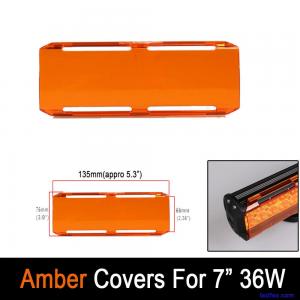 5.3" LED LIGHT BAR Amber Lens Cover For 7" inch 36W 12" 17" 22" 28" 44" 50" INCH