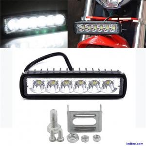 2X 6Inch 18W LED Work Light Bar Flood Fog Lamp Offroad Driving Truck SUV ATV 4WD