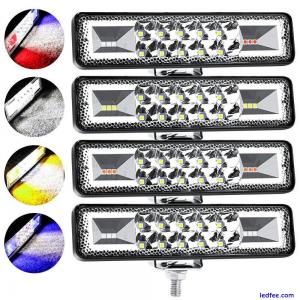 Arbeitsscheinwerfer Strobe Gelb/Weiß/Rot/Blau 16LED Light Bar Auto ATV LKW 24V#