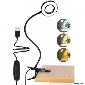 Adjustable Dimmable LED Desk Lamp Clip on Reading Light  Makeup