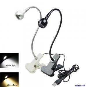 Flexible Reading Clip-on Beside Bed Desk Table Bright Lamp Warm LED Light Usb