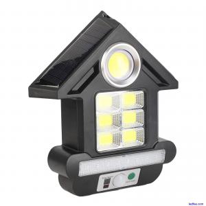 Solar Street Light House Shape ABS LED Motion Sensing Solar Wall Lamp UK