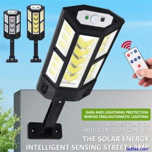 Solar Powered LED Wall Street Light PIR Motion Lamp Garden Road Path 3 Modes