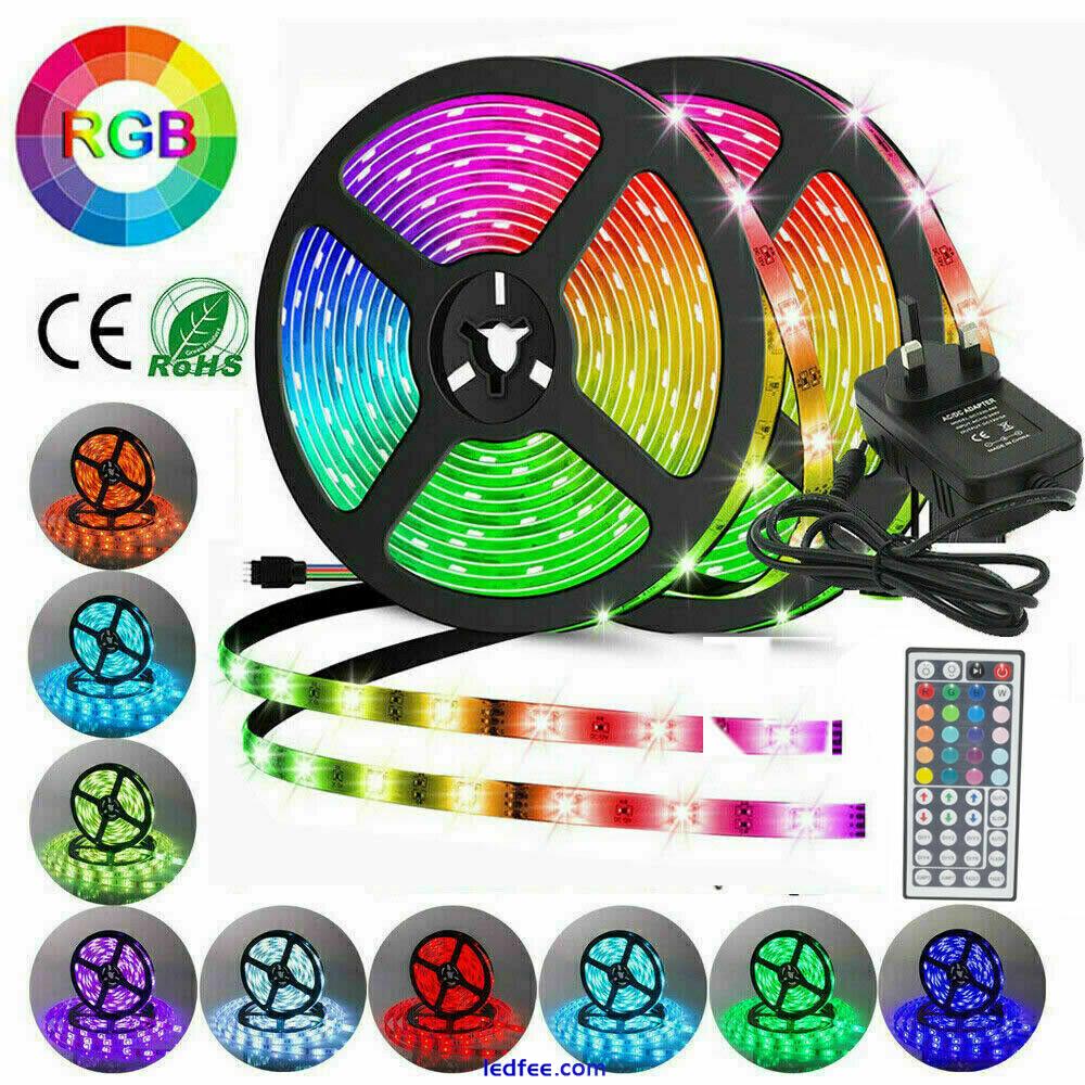 LED Strip Lights 1-10m RGB 5050 Colour Changing Tape Cabinet Kitchen TV Lighting 0 