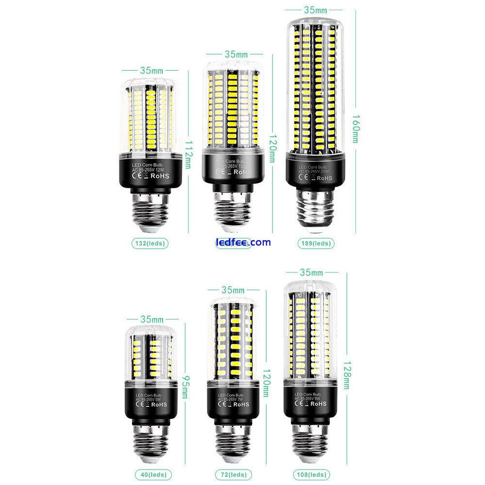 4Pack LED Light Bulb E26/27 E14 B22 Corn Light Bulb Lamp SMD5736 Cool/Warm White 5 