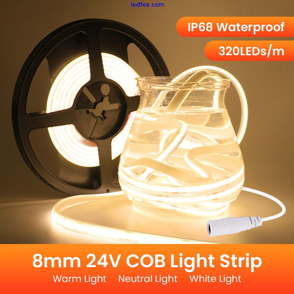 DC12V/24V COB LED Strip Lights Waterproof IP68 Tape Rope Cabinet Kitchen Light 2 