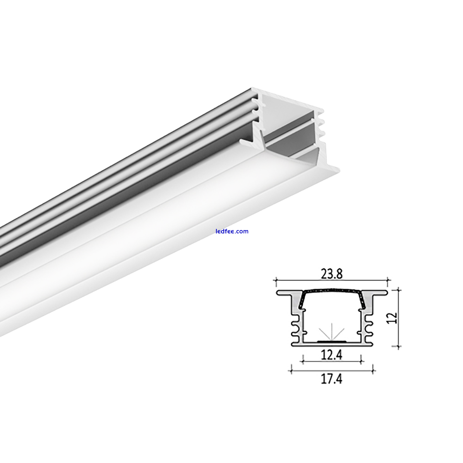 1M 2M LED Profile Aluminium Channel Extrusion Housing Track For LED Strip Light 0 